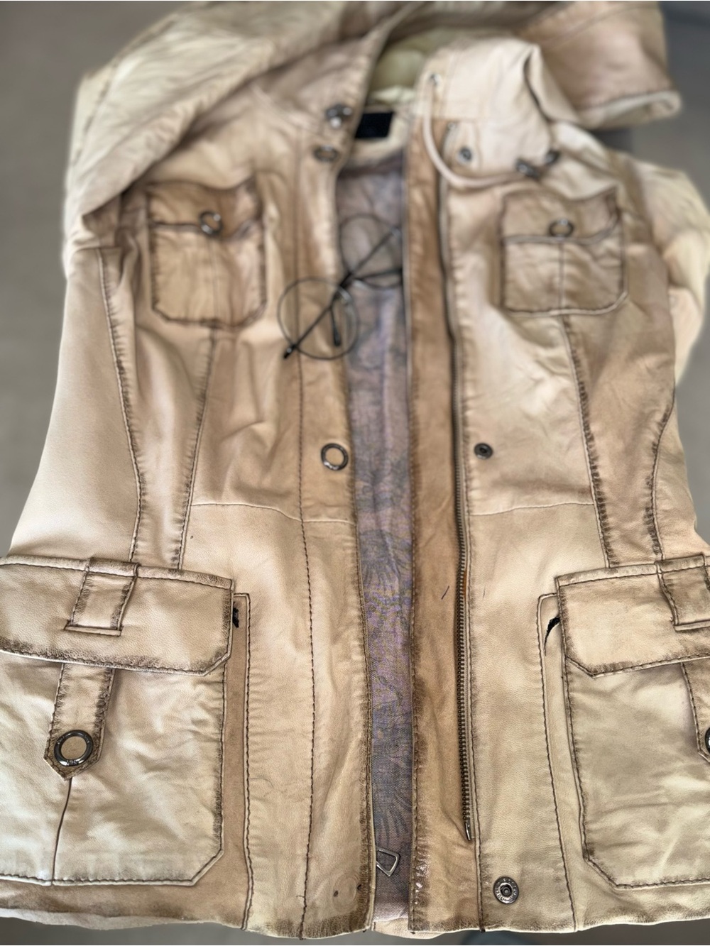 Women's Tan Leather Jacket